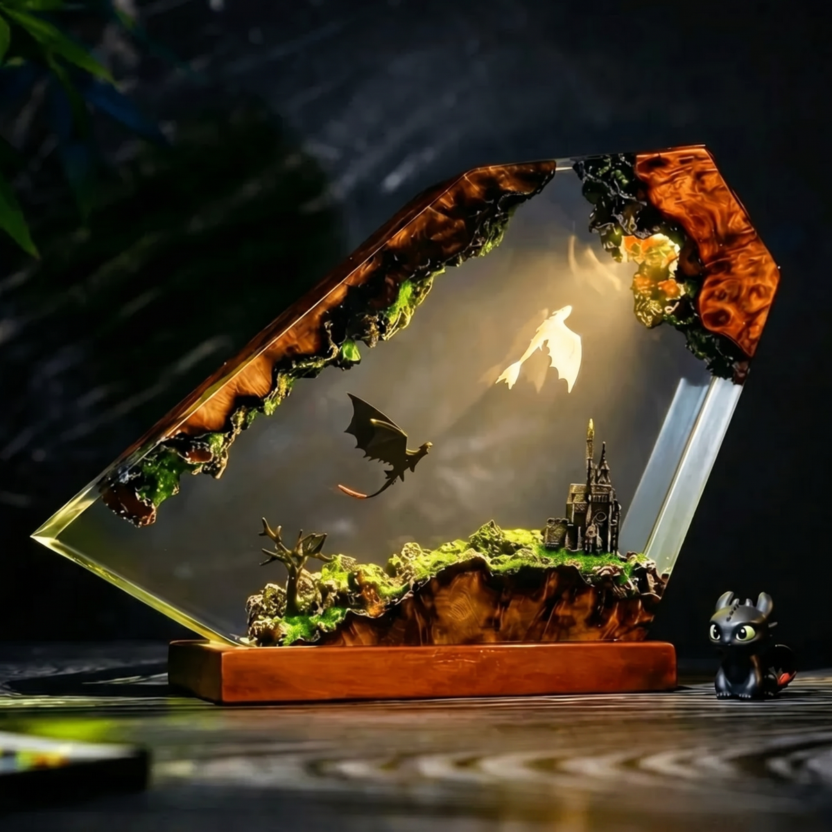 Weiße Furie Epoxid Lampe